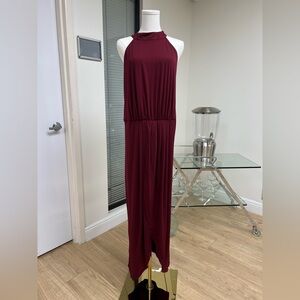 VENUS Wine Red Burgundy Drape Dress